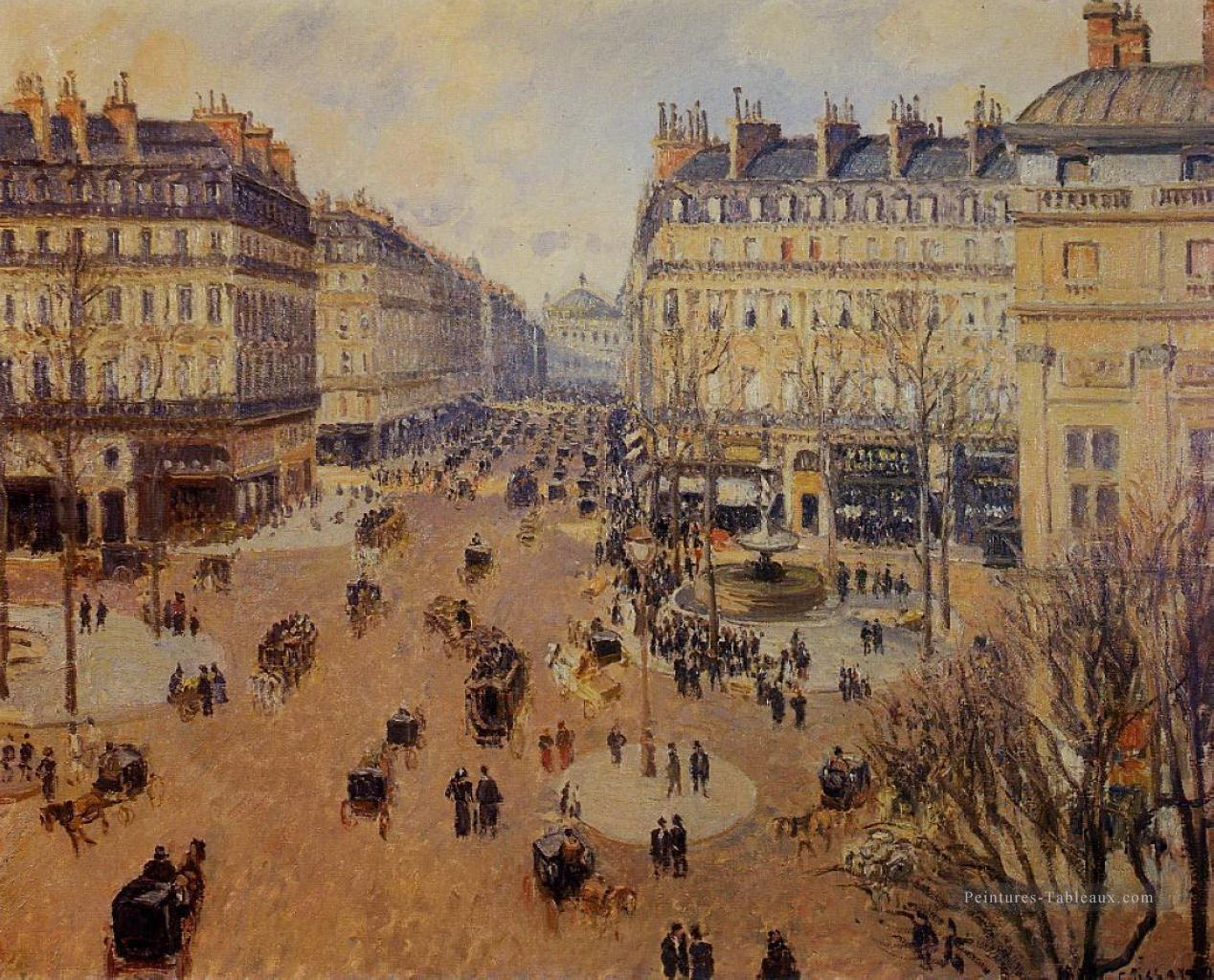 place du theatre francais apres midi soleil en hiver 1898 Camille Pissarro Peintures à l'huile
